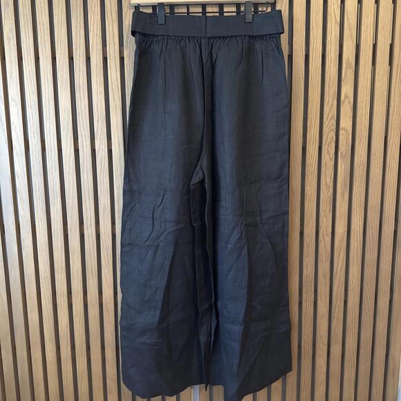 FREE THE LABEL Monaco Linen Wide Leg Black Pants Women’s Size Medium NWT! - Picture 7 of 11